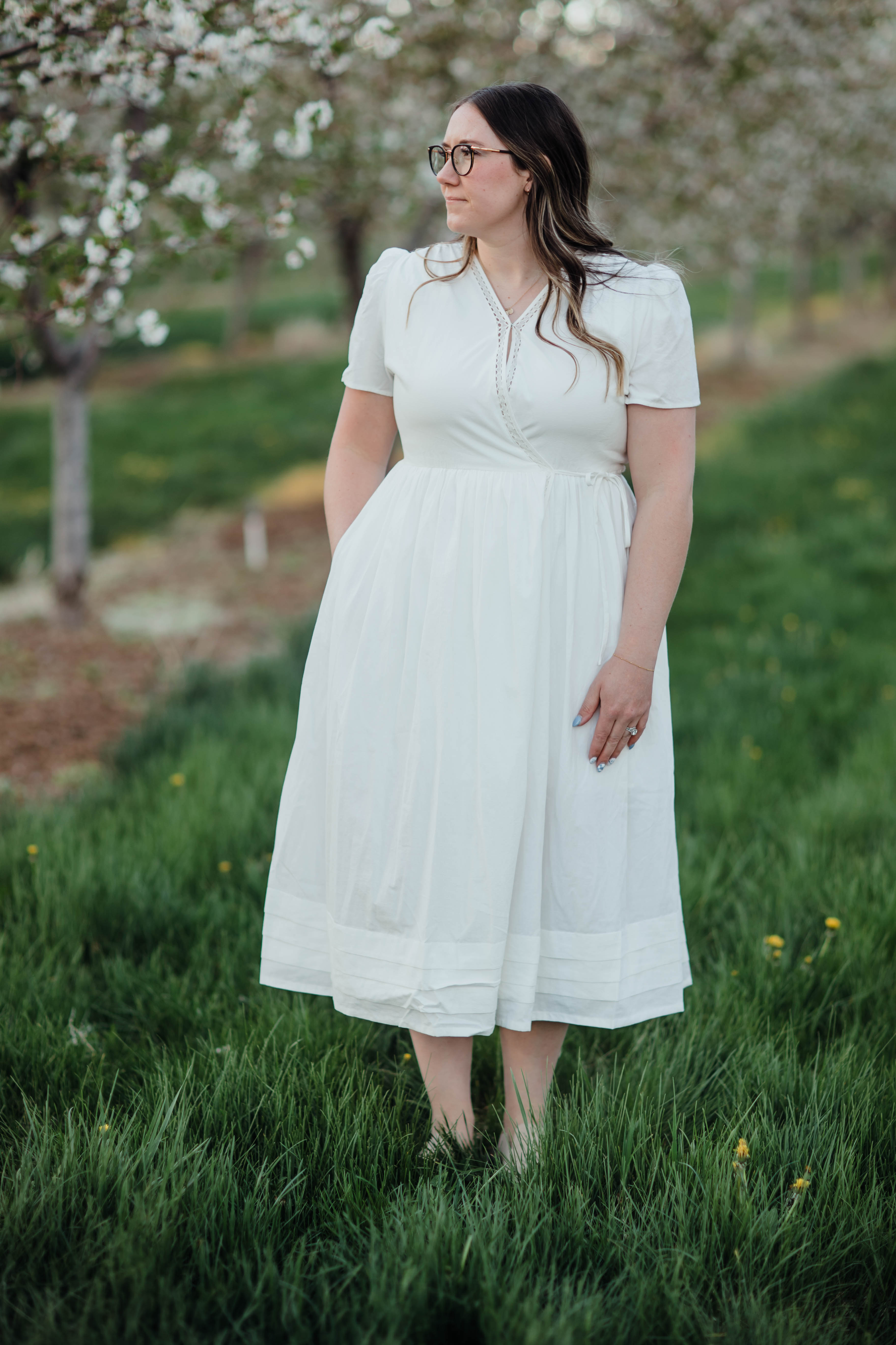 Joan Wrap Dress--White